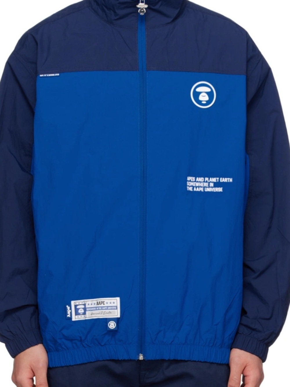 AAPE by A
Bathing Ape Navy
& Blue
Embroidered
Jacket